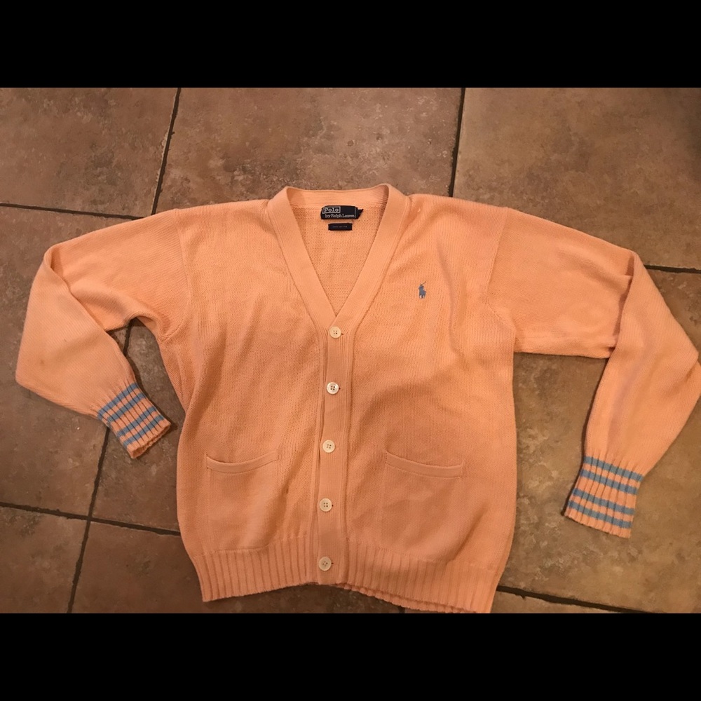 Men’s Polo Cardigan Sweater size Large